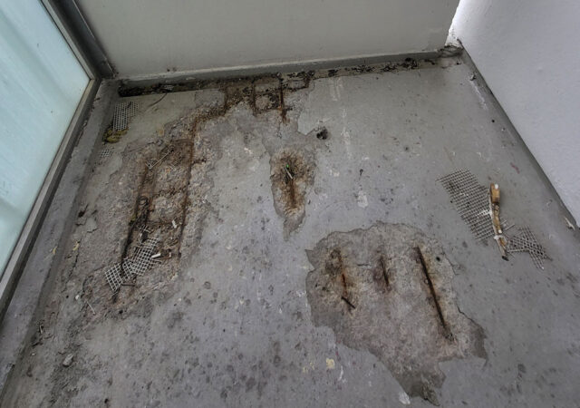 Auscultation-structurelle-armatures-oxydées-balcon-à-Nantes